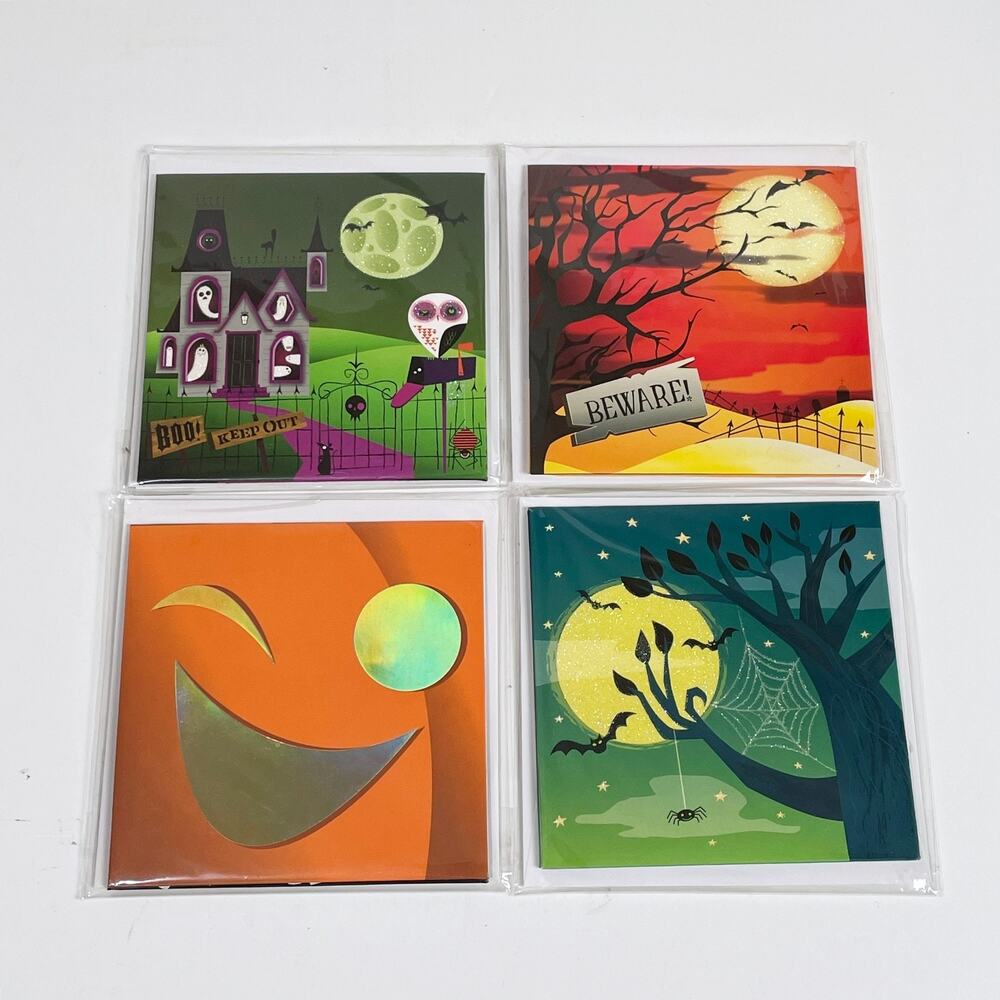 Treasures Halloween Pop-Up Greeting Card Set of 4